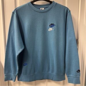 Nike Sport Essentials+ Multi Logo Dutch Blue Crewneck Sweatshirt -Large